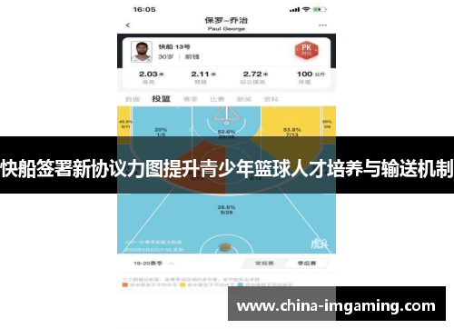 快船签署新协议力图提升青少年篮球人才培养与输送机制